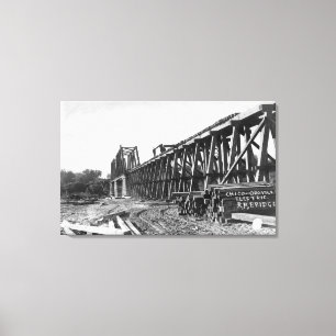 Ansicht der Chico-Oroville Brücke Leinwanddruck