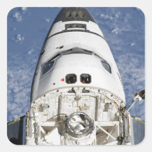 Ansicht der Crewkabine Raumshuttle Bemühung Quadratischer Aufkleber