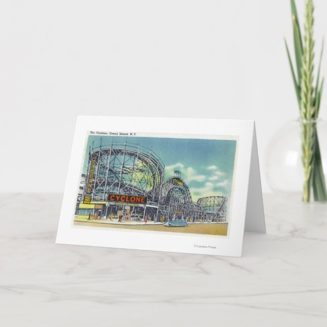 Ansicht der Cyclone Rollercoaster # 2 Karte (Vorderseite)
