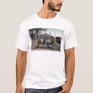 Ansicht der Esel, die WaterBisbee, AZ tragen T-Shirt