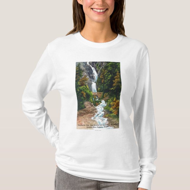 Ansicht der Fälle Wah-Kee-Na T-Shirt (Vorderseite)
