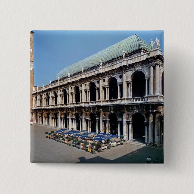 Ansicht der Fassade der Basilika Palladiana Button (Vorderseite)