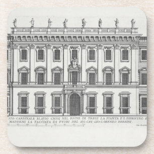 Ansicht der Fassade von Palazzo Chigi, Rom, Untersetzer