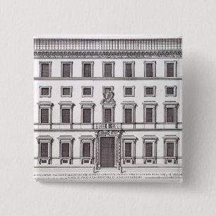 Ansicht der Fassade von Palazzo Marchese, Rom, Button