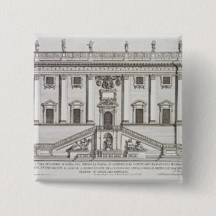 Ansicht der Fassade von Palazzo Senatorio im Button