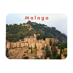 Ansicht der Festung von Alcazaba in Màlaga Magnet