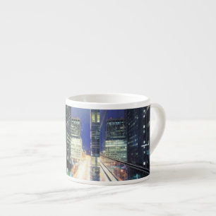 Ansicht der Finanzbezirksamt-Gebäude Espressotasse