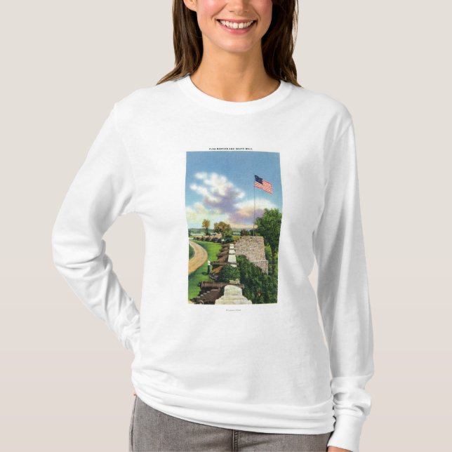 Ansicht der Flaggen-Bastion und der Südwand T-Shirt (Vorderseite)