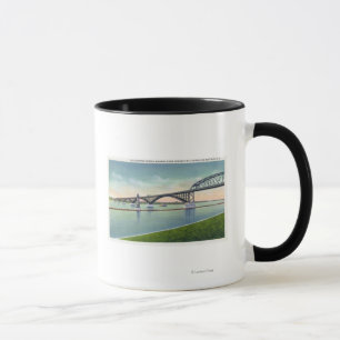 Ansicht der Friedensbrücke über dem Niagara Fluss Tasse