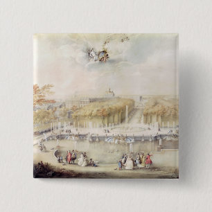 Ansicht der Gärten und des Chateaus von Versailles Button