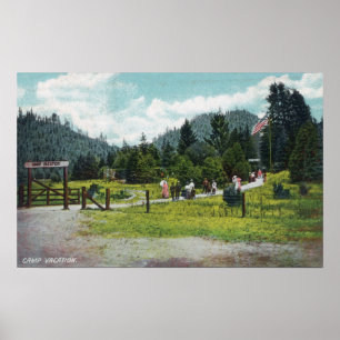 Ansicht der Gäste auf einem Stroll durch den Boden Poster