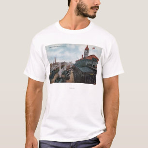 Ansicht der Gewerkschafts-Stations-Eisenbahn T-Shirt
