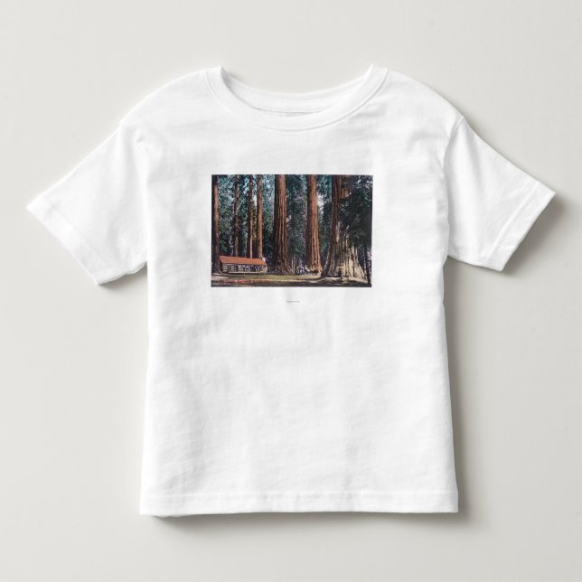 Ansicht der großen Bäume in Mariposa Waldung Kleinkind T-shirt (Vorderseite)