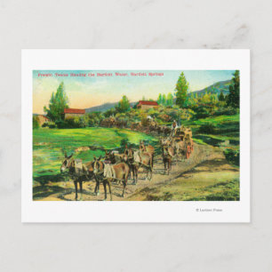 Ansicht der Güterteams für die Beförderung von Bar Postkarte