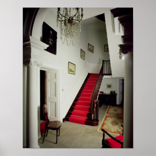 Ansicht der Halle und des Treppenhauses Poster