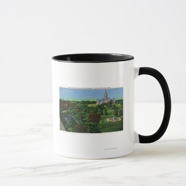 Ansicht der Hauptstadt des Staat, Gedächtnisbogen Tasse (Rechts)