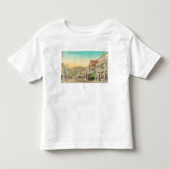 Ansicht der Hauptstraße, Pferdewagen Kleinkind T-shirt (Vorderseite)