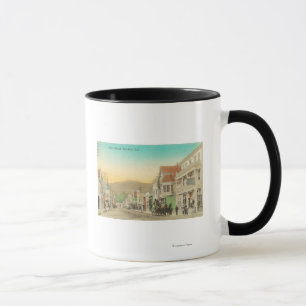 Ansicht der Hauptstraße, Pferdewagen Tasse