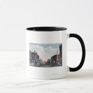 Ansicht der Hauptstraßen-und Pferdewagen Tasse