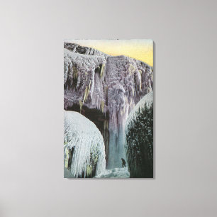 Ansicht der Höhle der Winde im Winter Leinwanddruck