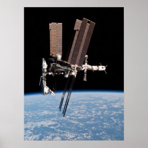 Ansicht der Internationalen Raumstation und Bestre Poster