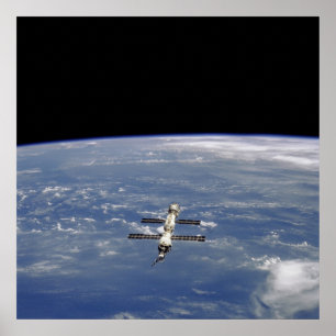 Ansicht der Internationalen Raumstation von Atlant Poster