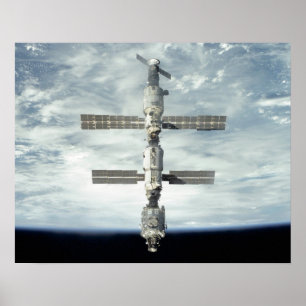 Ansicht der Internationalen Raumstation von Atlant Poster