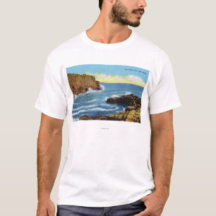 Ansicht der Kahlkopf-Klippe an York-Strand T-Shirt