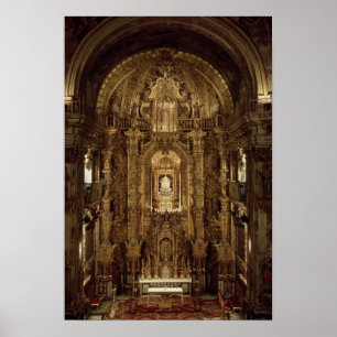 Ansicht der Kapelle und des hohen Altars Poster