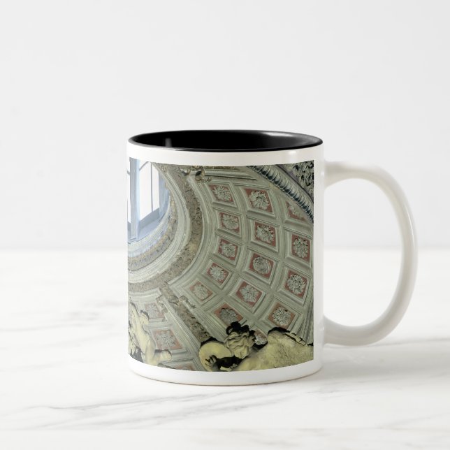 Ansicht der Kuppel mit Engelsmusikern Zweifarbige Tasse (Rechts)