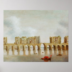 Ansicht der London Bridge, c.1632 (Öl auf Tafel) Poster