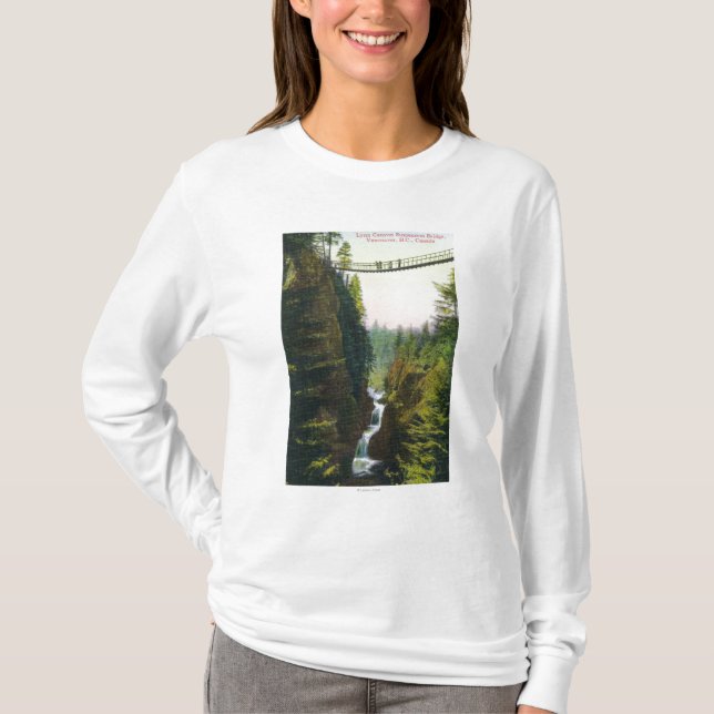 Ansicht der Lynn-Schlucht-Hängebrücke T-Shirt (Vorderseite)