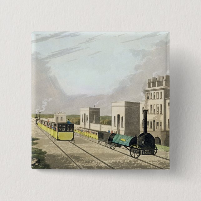Ansicht der Manchester- und Liverpool-Eisenbahn, Button (Vorderseite)