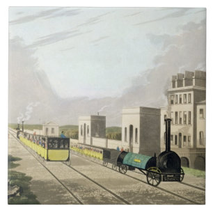 Ansicht der Manchester- und Liverpool-Eisenbahn, Fliese