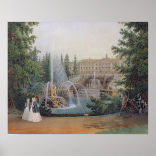 Ansicht der mergeligen Kaskade Poster