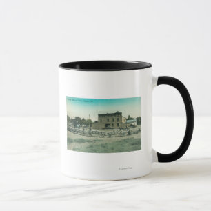 Ansicht der Müller, die Korn schleppen, um zu Tasse