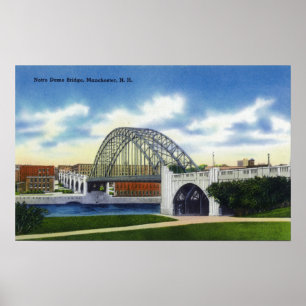 Ansicht der Notre Dame-Brücke Poster