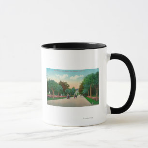 Ansicht der Palmen-Allee auf Sutro Höhen Tasse