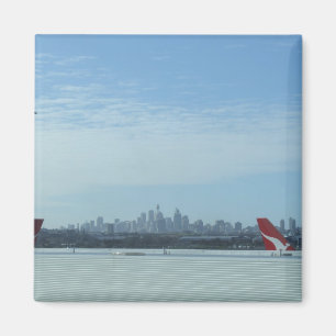 Ansicht der Perth-Stadt vom Flughafen Magnet