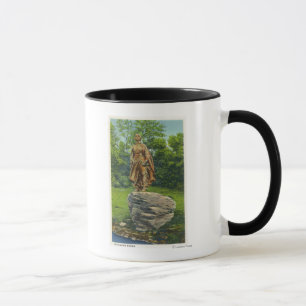 Ansicht der Pilger-Mädchen-Statue Tasse