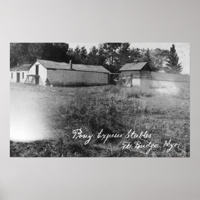 Ansicht der Pony-Express-Ställe Poster (Vorne)