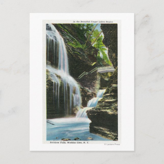 Ansicht der Regenbogenfälle 2 Postkarte (Vorderseite)