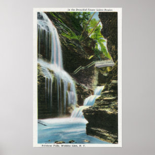 Ansicht der Regenbogenfälle Poster