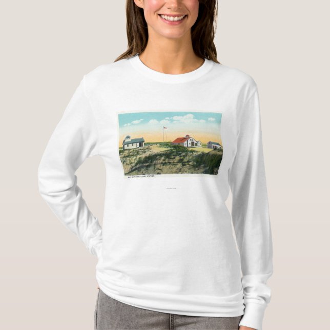 Ansicht der Rennen-Punkt-Küstenwachstation T-Shirt (Vorderseite)