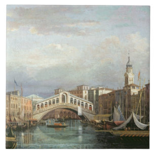 Ansicht der Rialto Brücke in Venedig Fliese