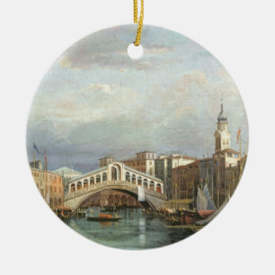 Ansicht der Rialto Brücke in Venedig Keramikornament