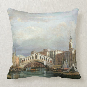 Ansicht der Rialto Brücke in Venedig Kissen