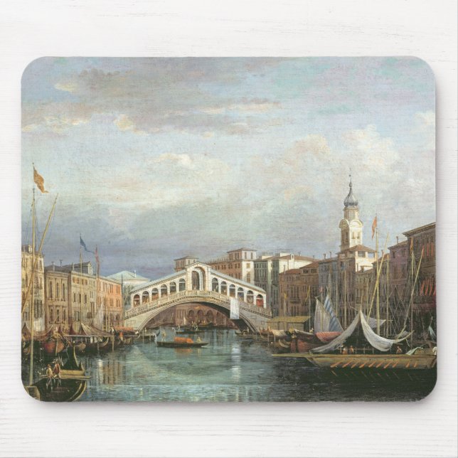 Ansicht der Rialto Brücke in Venedig Mousepad (Vorne)