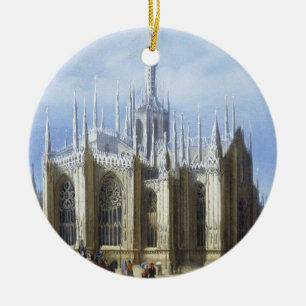 Ansicht der Rückseite von Mailand-Kathedrale 'von Keramik Ornament
