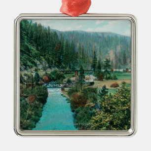 Ansicht der Sacramento River Schlucht auf SP Silbernes Ornament